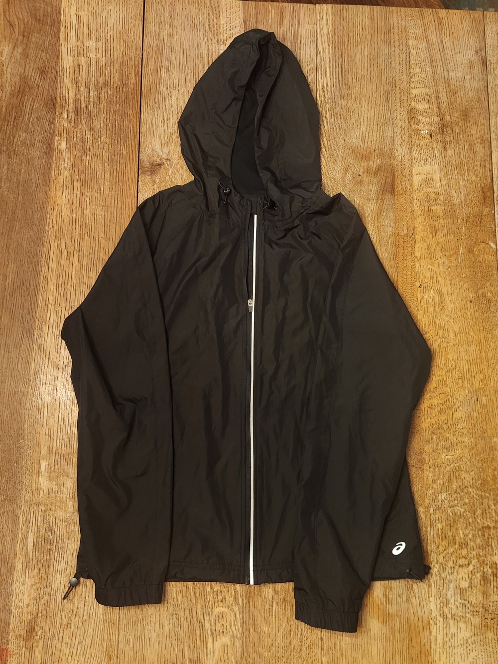 Asics Black Athletic Hooded Jacket